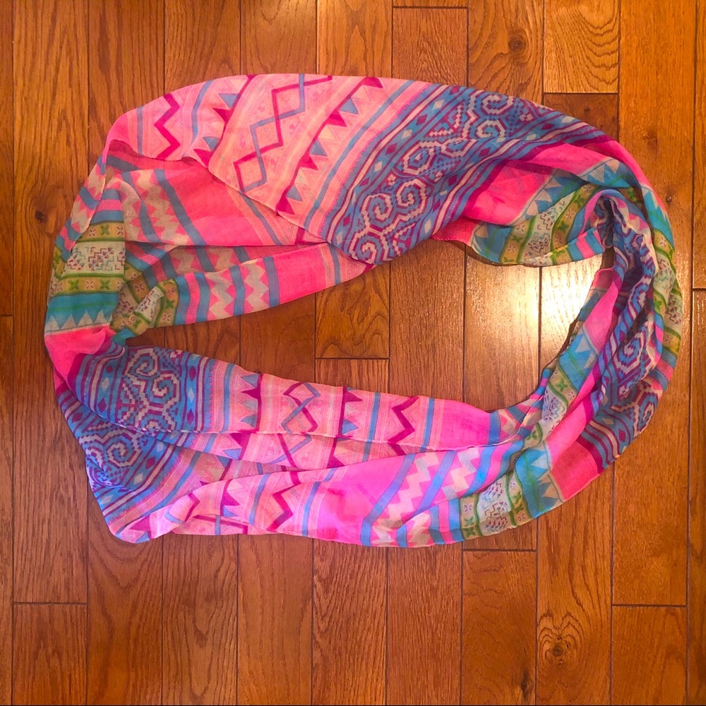Tribal print infinity scarf